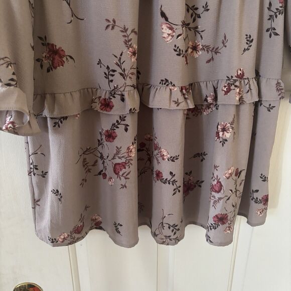 Pleione Anthropologie Womens Ruffled Coquette Blouse L Floral Cottagecore Dainty - Picture 7 of 12